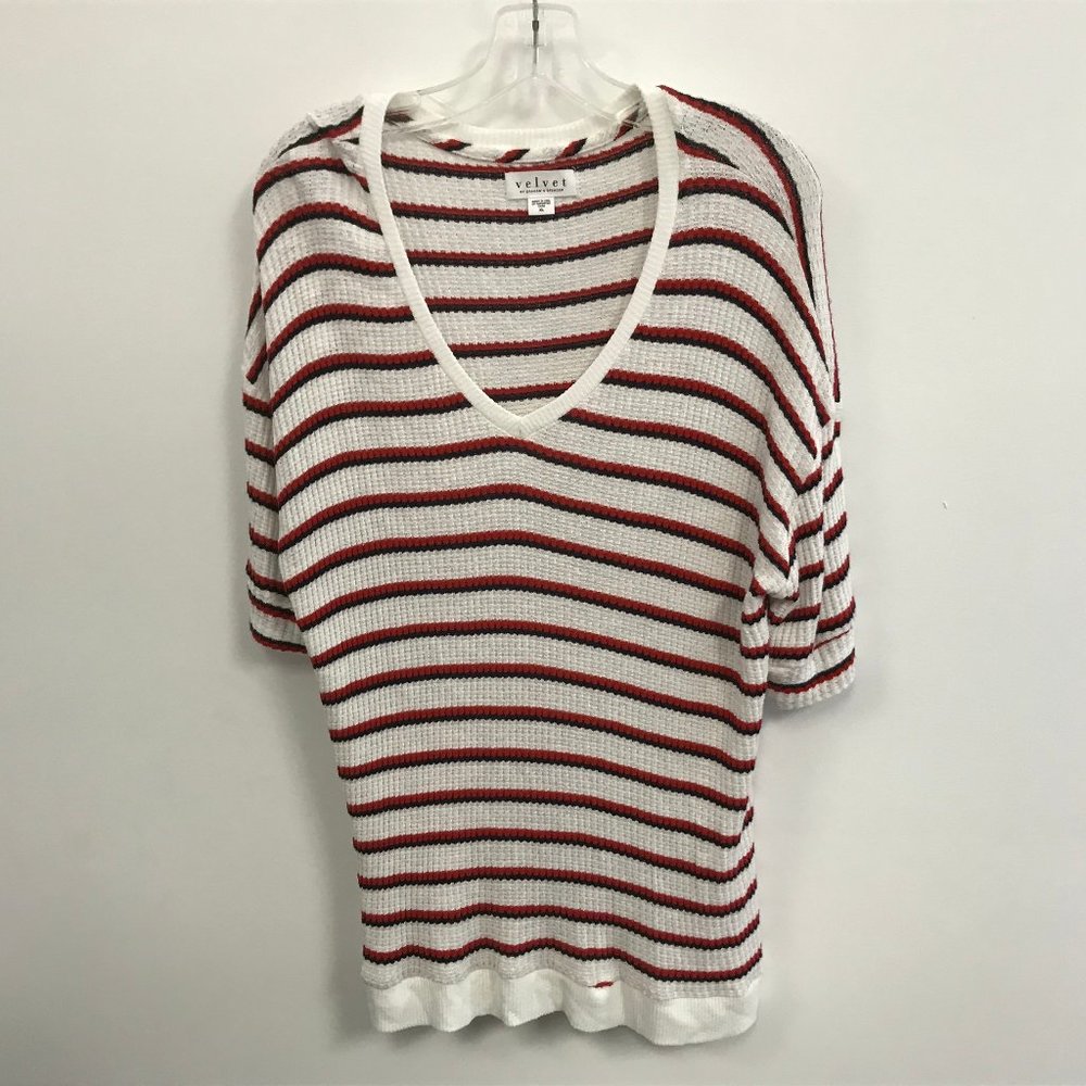 NWT Velvet by Graham & Spencer Striped Knit Top